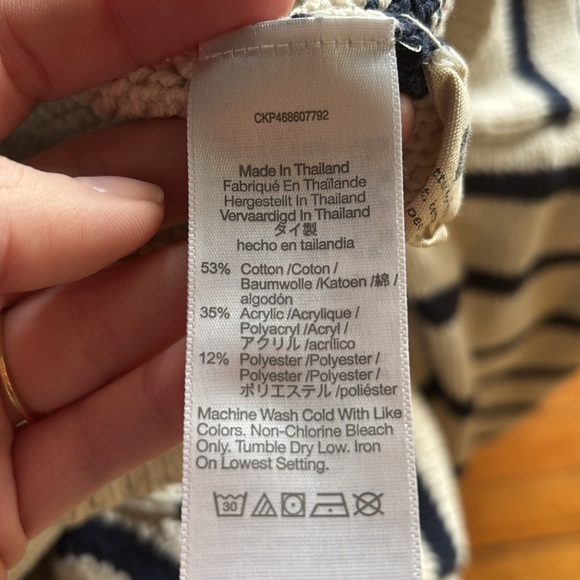 Madewell Dedham Stripe Polo Sweater in Medium - Picture 10 of 11